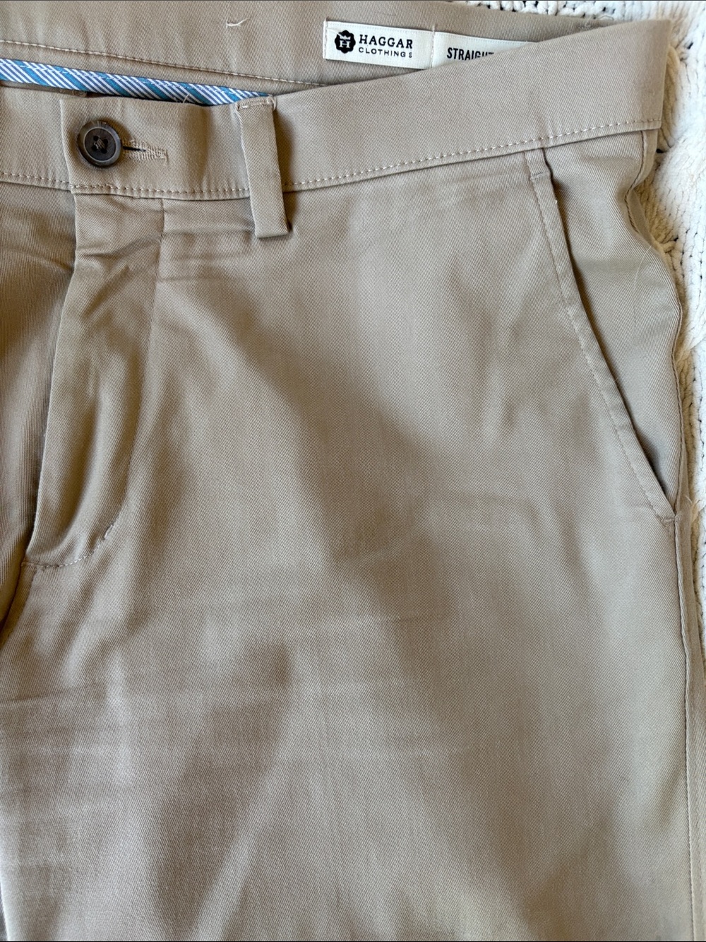 Haggar Straight Fit Khaki Pants - Beige